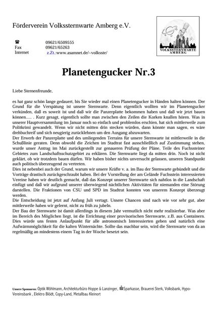 Ausgabe3 "Der Planetengucker"