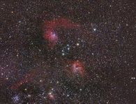 Nebel im Sternbild Auriga (Fuhrmann): IC 405, IC 417 und IC410