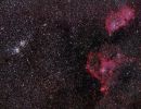 Herz- und Seelennebel (IC1805 und IC1848) mit h+chi im Sternbild Kassiopeia