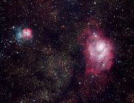 M8 und M20 (Lagunen- und Trifidnebel)